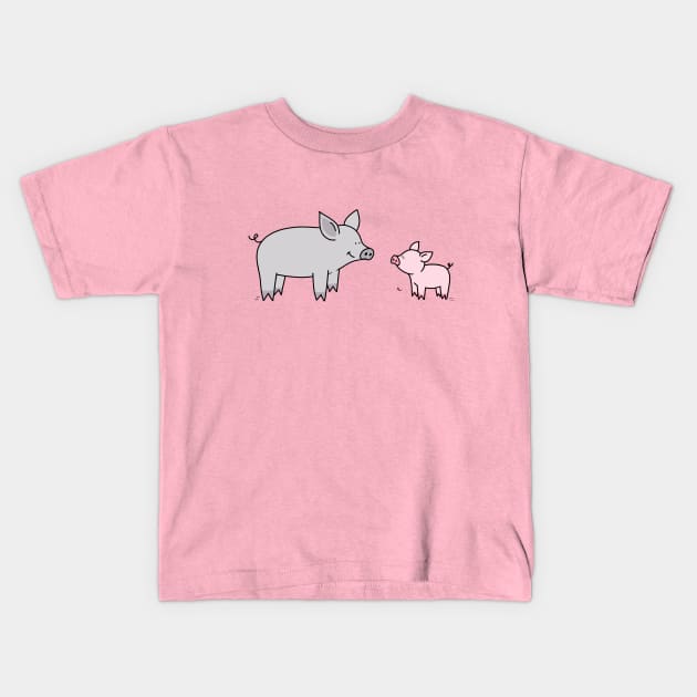 Pigs in a blanket Kids T-Shirt by Otterlyalice